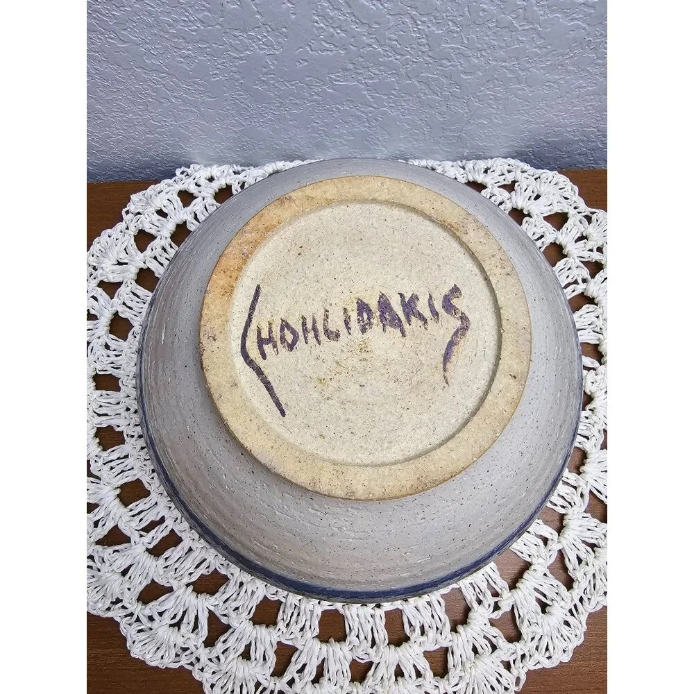 David Chohlidakis Ceramic Pottery Covered Casserole Dish, Serviceable‎